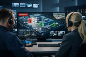 Digital twin model used for prevention-first public safety planning and training in a secure facility