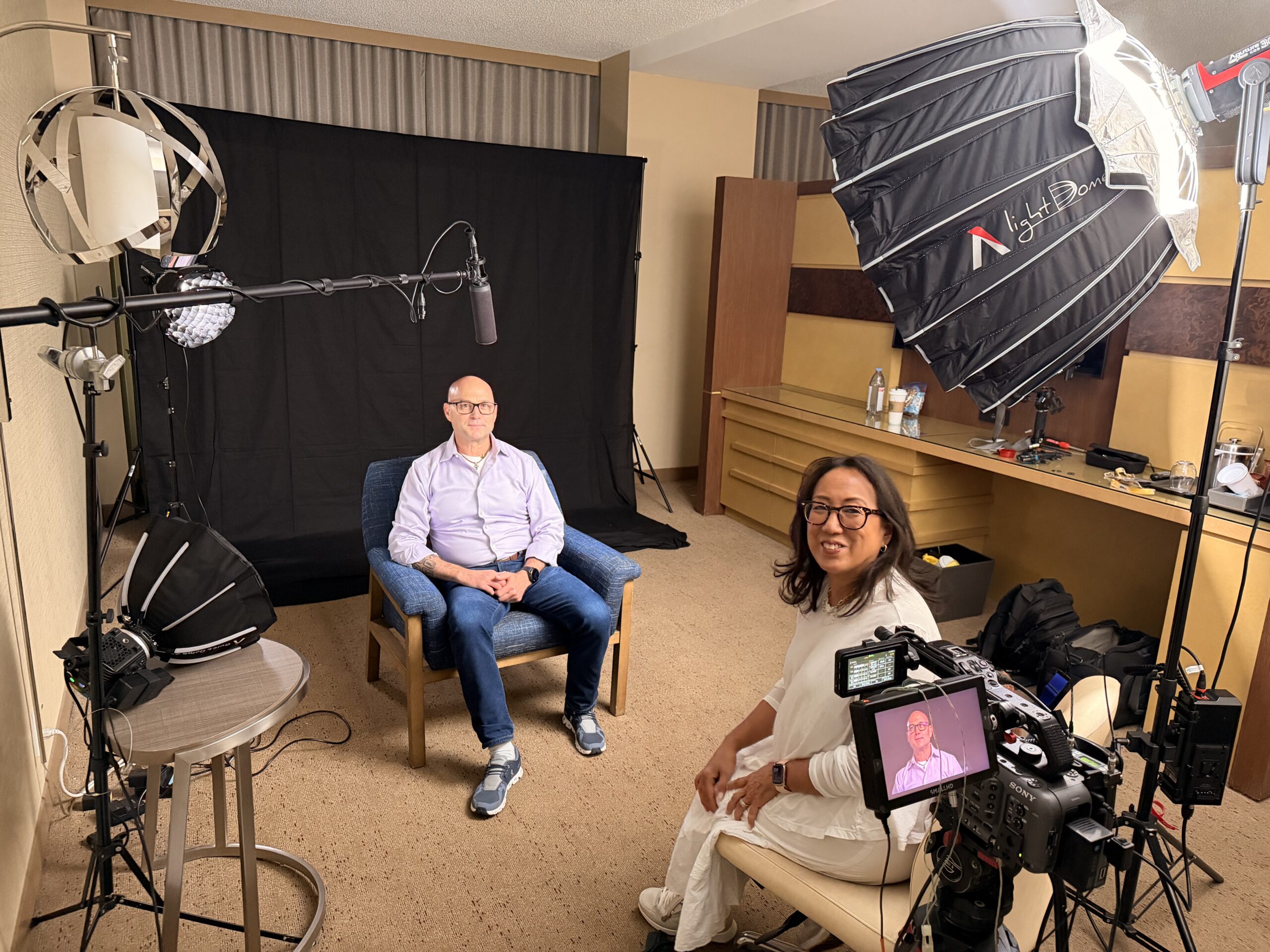 Chris Grollnek active shooter prevention expert documentary interview with Diane Sawyer producer Sony camera professional studio setup PRO Model Active Shooter Prevention Project LLC aspppro.com #NEVERHERE storytellers choose truth now