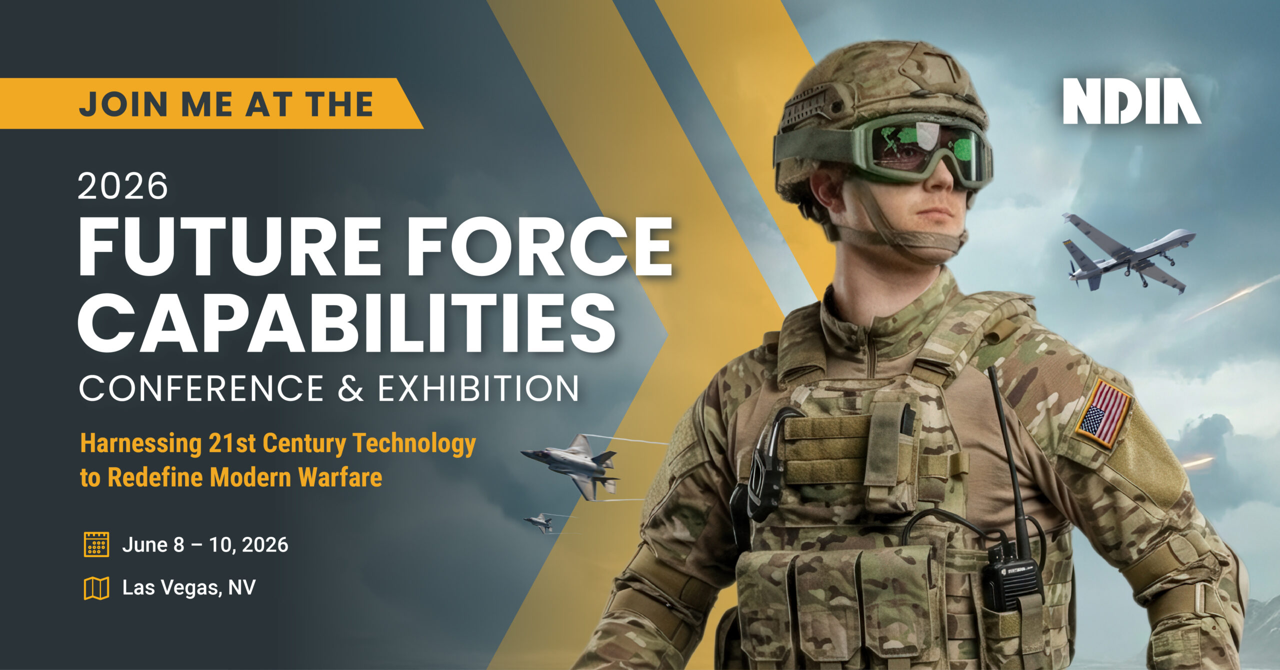 Chris Grollnek, active shooter expert, speaking at NDIA 2026 Future Force Capabilities Conference and Exhibition Las Vegas June 2026