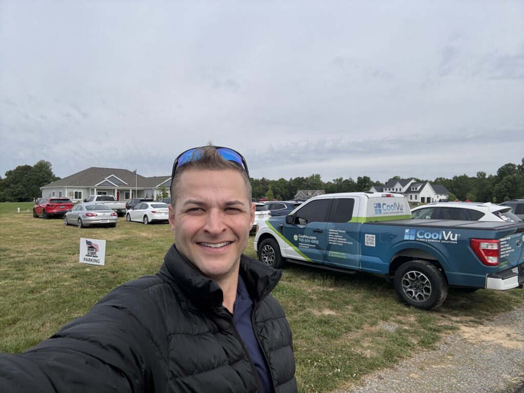 Veteran business owner supporting a Homes For Our Troops adaptive housing project alongside CoolVu Glass & Surface Solutions in Virginia.